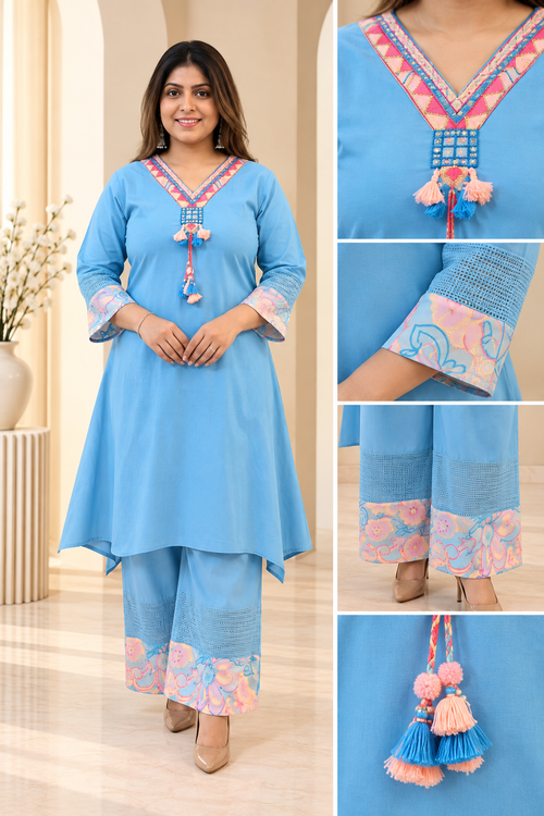 Blue Asymmetrical Coordset