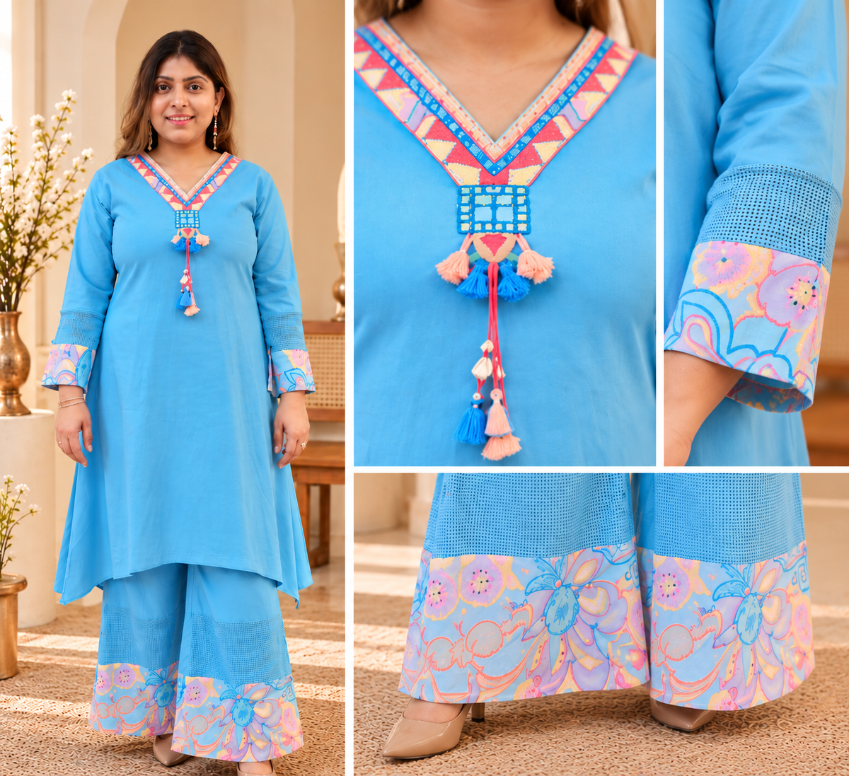 Blue Asymmetrical Coordset